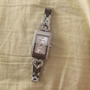Silver heart watch